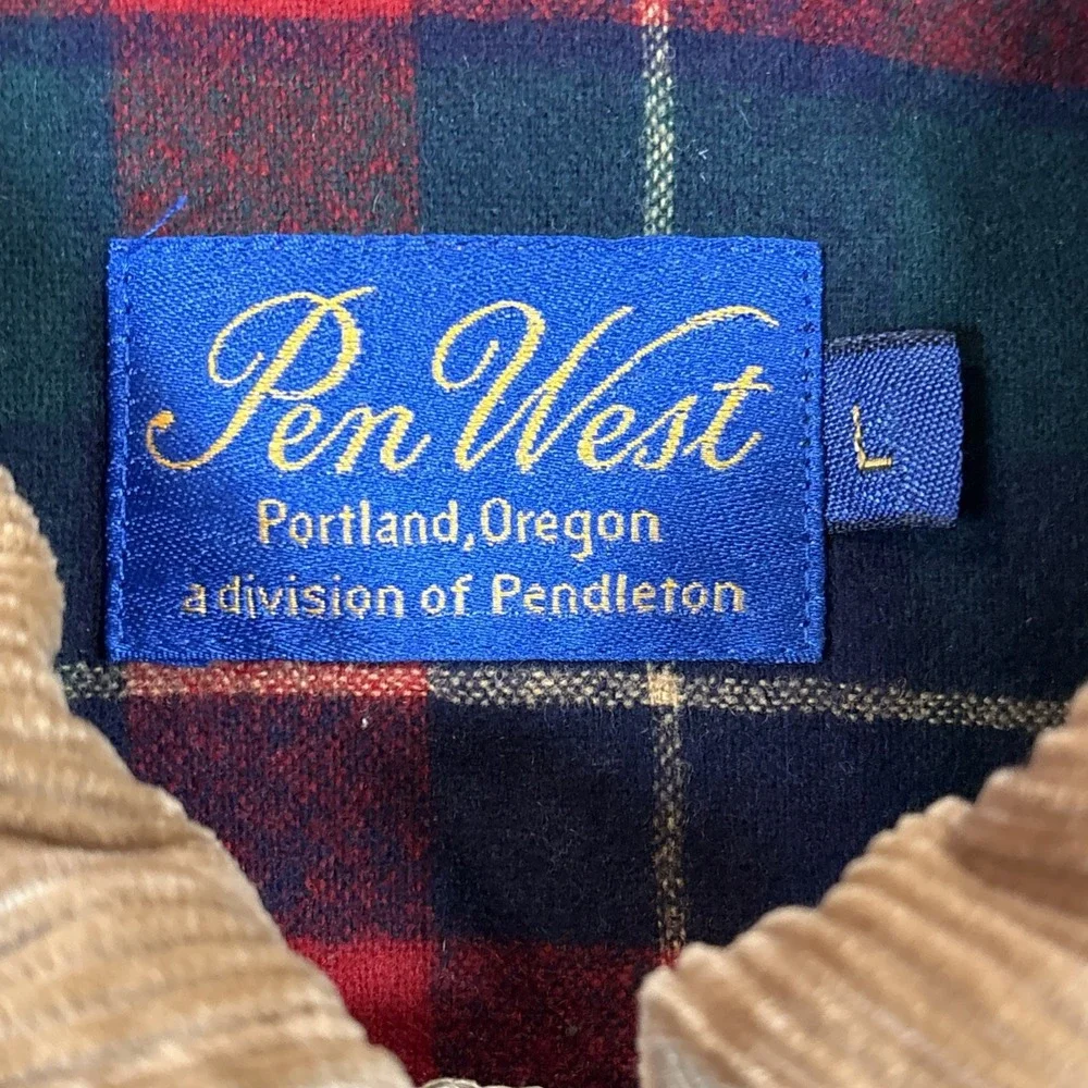 Vintage Pendleton Pen West Flannel Lined Hunting Jacket Size L Thinsulate